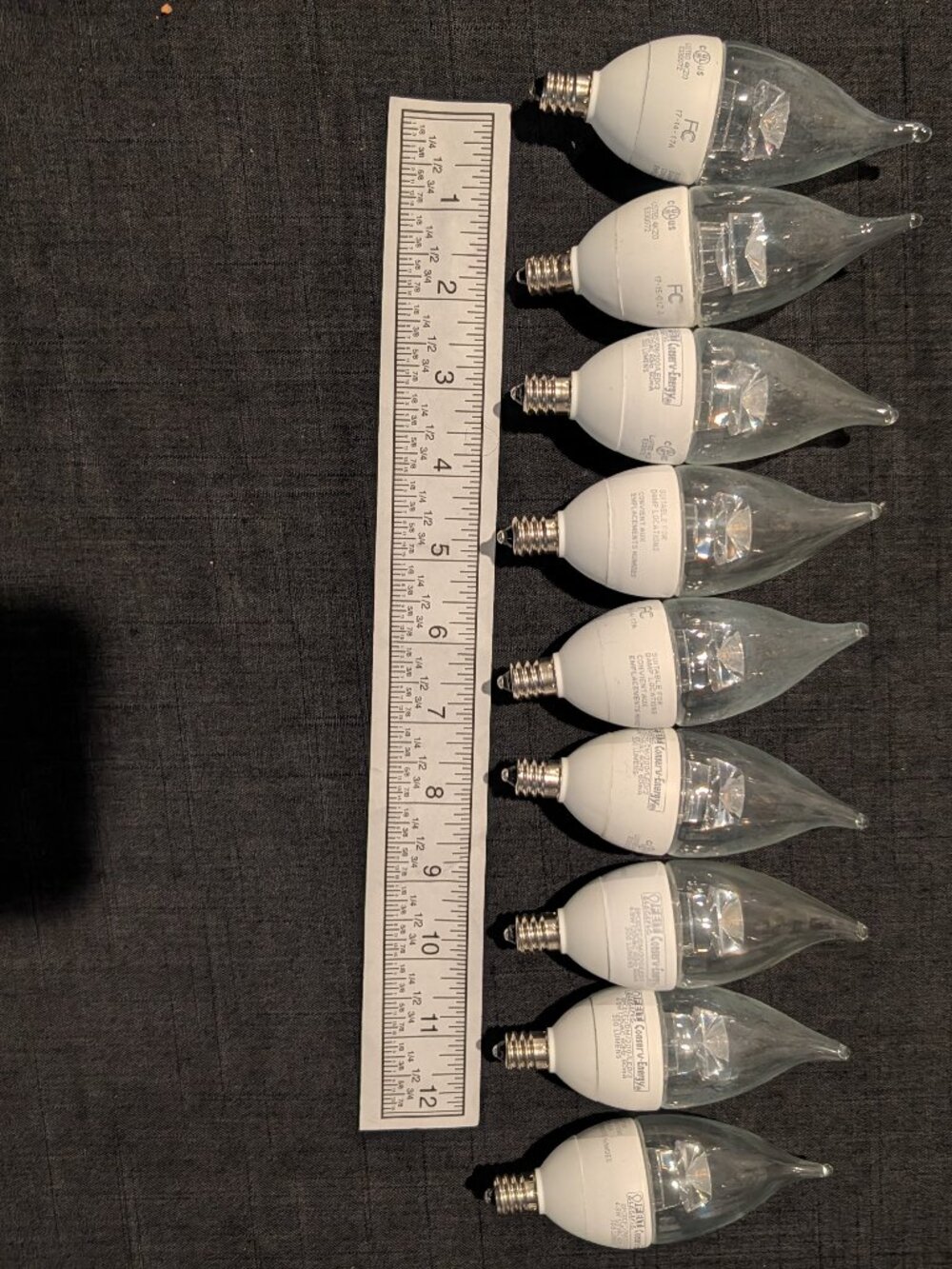 Feit Electric Conserv-Energy LED Chandelier Bulbs 9-Pack Dimmable E12 Flame Tip